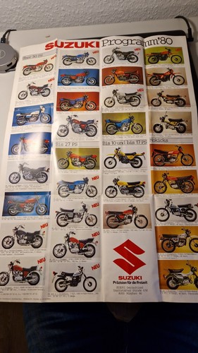 Suzuki motorräder werbeplakat - suzuki,